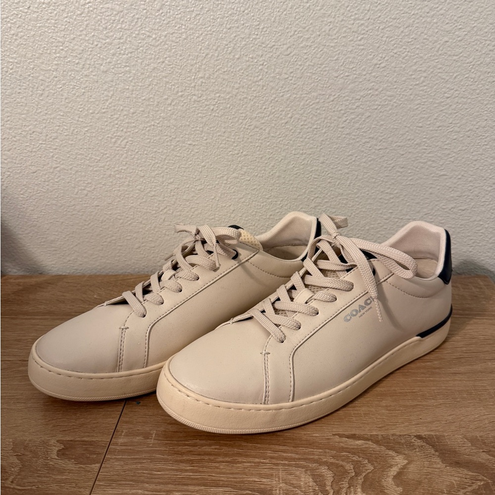 Coach Men's Beige and Black Sneakers